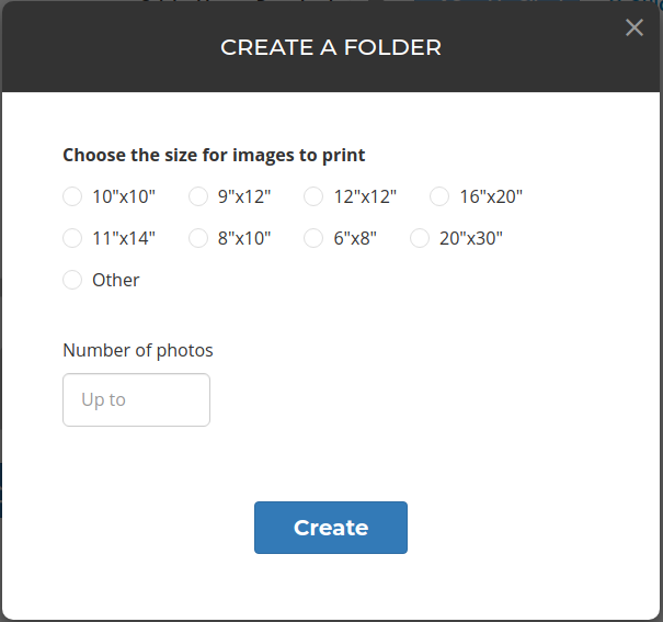 Create folder dialog